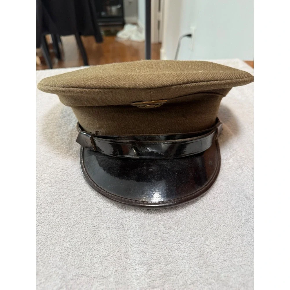 Vintage WWII US Army Officer Service Cap Feldman Cap Co On to Victory Visor Hat